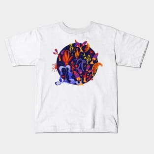 Extraterrestrial garden - dark Kids T-Shirt